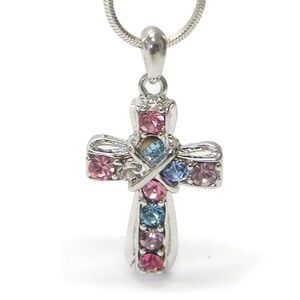 Crystal Cross Pendant Necklace